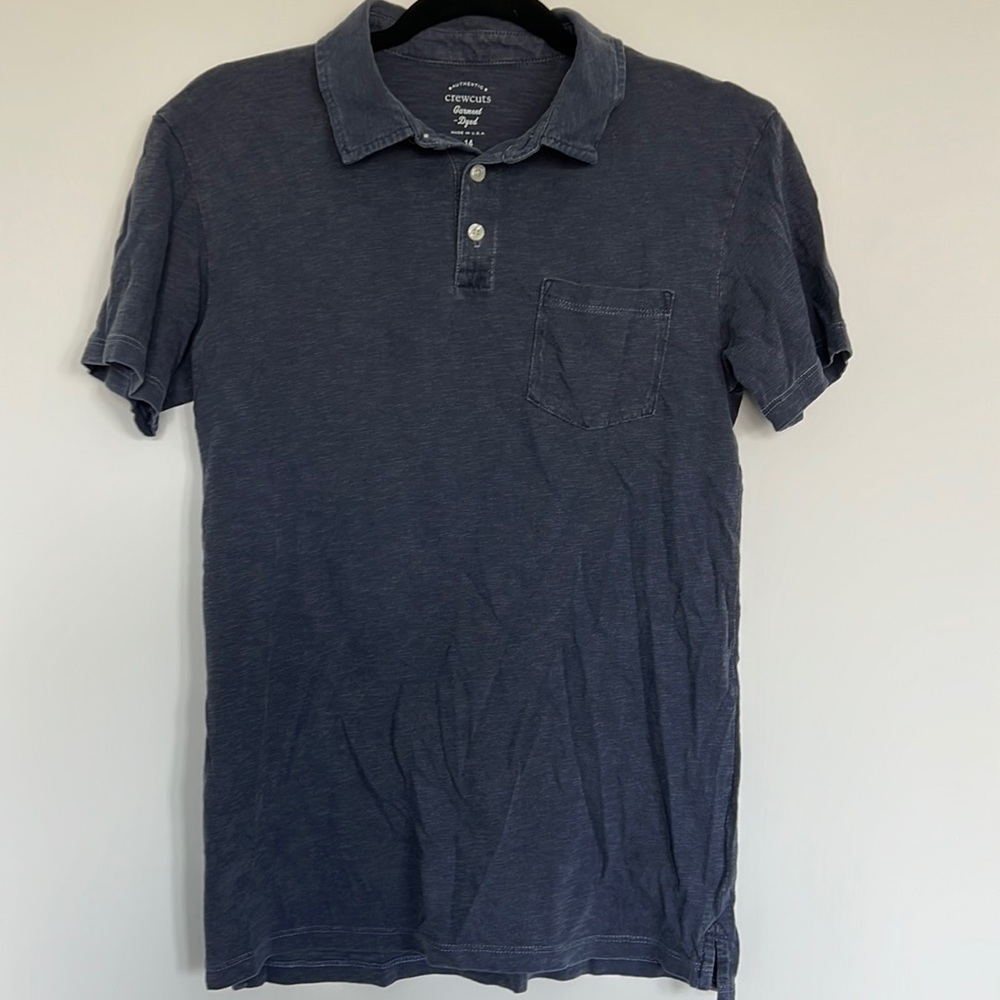 Crewcuts J.Crew navy polo shirt size 14